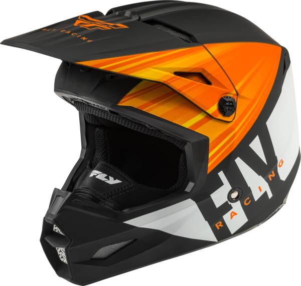 FLY RACING - KINETIC COLD WEATHER HELMET MATTE ORANGE/BLACK/WHITE XS - Image 1