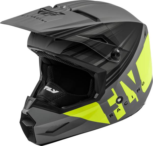 FLY RACING - KINETIC COLD WEATHER HELMET MATTE HI-VIS/GREY/BLACK 2X - Image 1