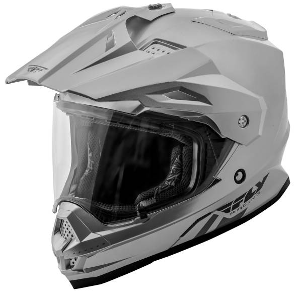 FLY RACING - TREKKER SOLID HELMET SILVER 2X - Image 1