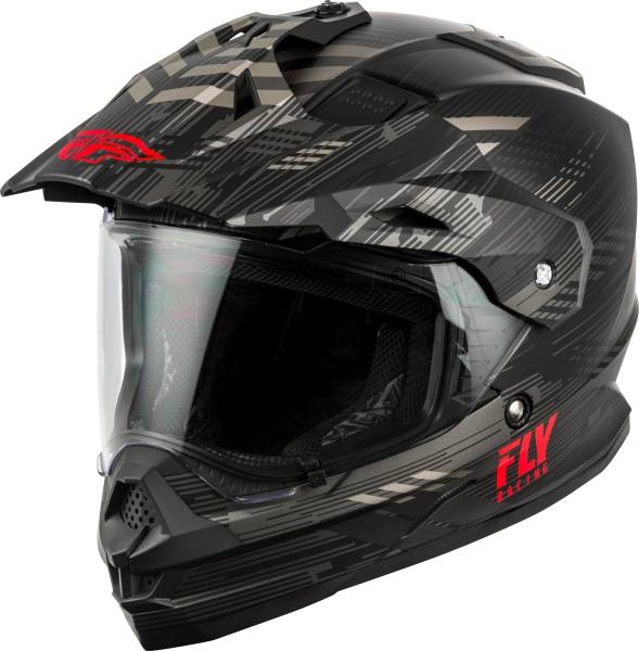 FLY RACING - TREKKER QUANTUM HELMET MATTE BLACK/GREY/RED 2X - Image 1