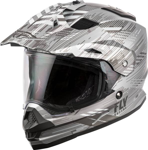 FLY RACING - TREKKER QUANTUM HELMET MATTE GREY/DARK GREY/BLACK 2X - Image 1