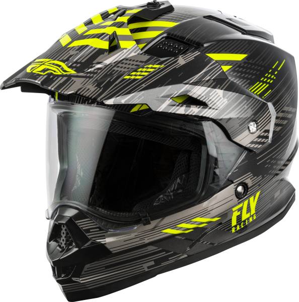 FLY RACING - TREKKER QUANTUM HELMET BLACK/GREY/HI-VIS XS - Image 1