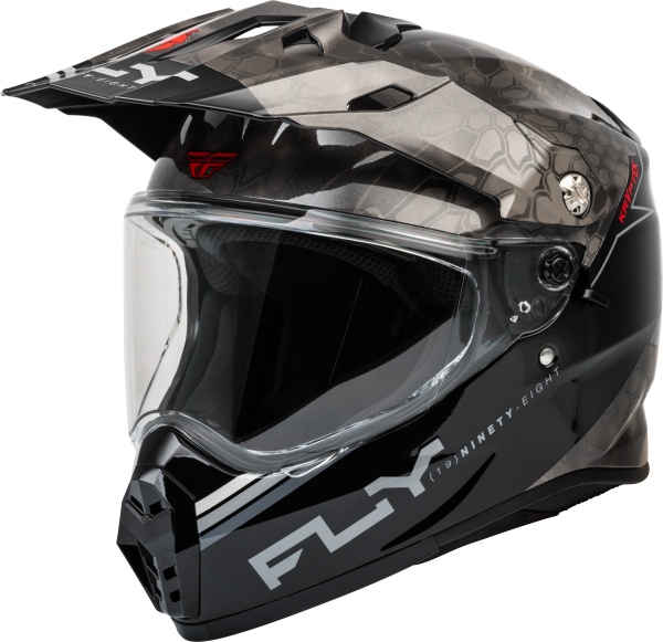 FLY RACING - TREKKER KRYPTEK CONCEAL HELMET BLACK/GREY/WHITE 2X - Image 1