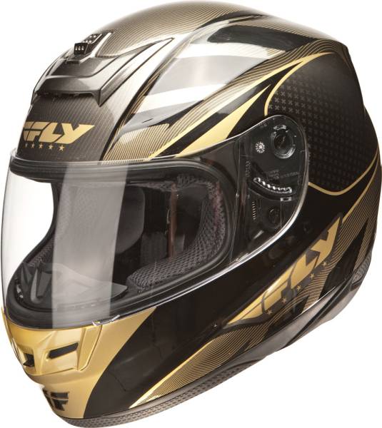 FLY RACING - PARADIGM HELMET BLACK/GOLD 2X - Image 1