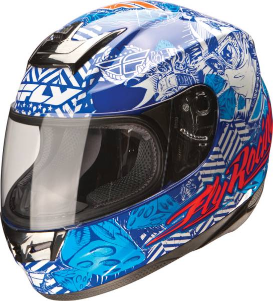 FLY RACING - PARADIGM WINNERS CIRCLE HELMET BLUE/WHITE 2X - Image 1