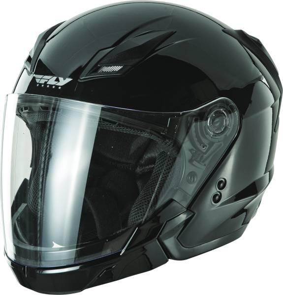 FLY RACING - TOURIST SOLID HELMET BLACK 2X - Image 1