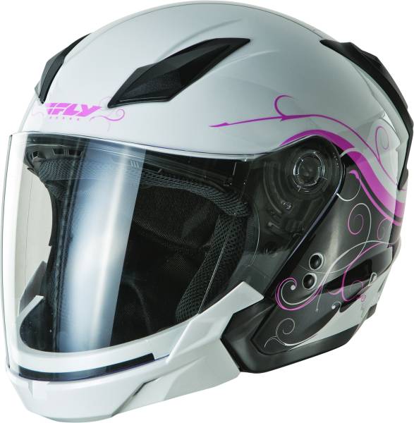 FLY RACING - TOURIST CIRRUS HELMET WHITE/PINK LG - Image 1