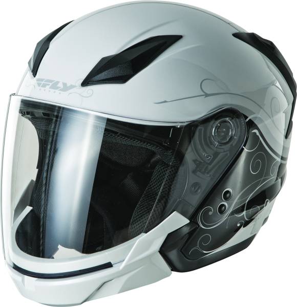 FLY RACING - TOURIST CIRRUS HELMET WHITE/SILVER LG - Image 1