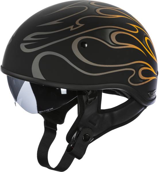 FLY RACING - .357 FLAME HALF HELMET MATTE ORANGE XS - Image 1