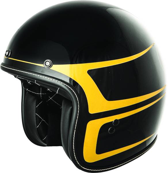 FLY RACING - .38 SCALLOP HELMET BLACK/YELLOW XS - Image 1