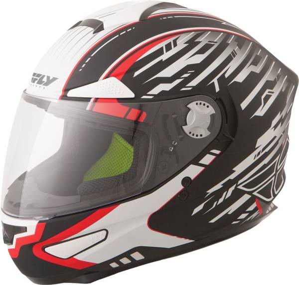 FLY RACING - LUXX SHOCK HELMET MATTE BLACK/WHITE/RED 3X - Image 1