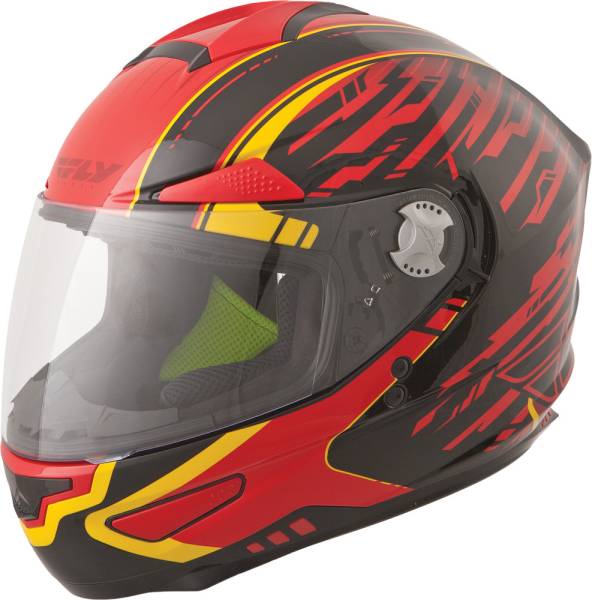 FLY RACING - LUXX SHOCK HELMET RED/BLACK/YELLOW 2X - Image 1