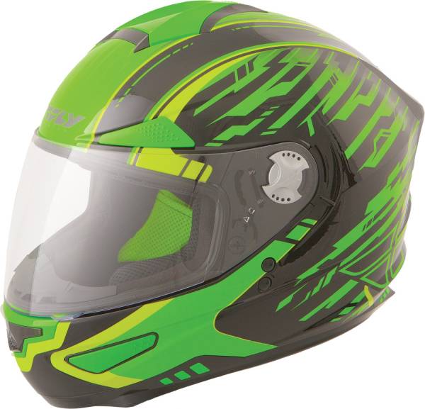 FLY RACING - LUXX SHOCK HELMET BLACK/GREEN 2X - Image 1