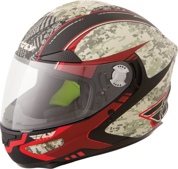 FLY RACING - LUXX CAMO HELMET RED 2X - Image 1