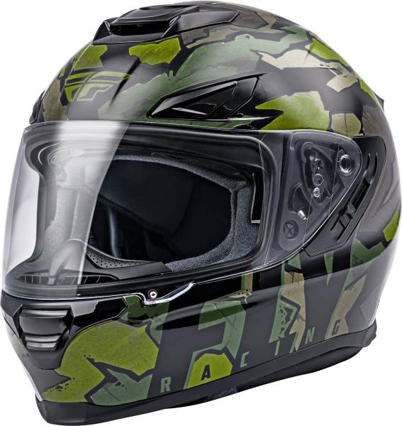 FLY RACING - SENTINEL AMBUSH HELMET CAMO/GREEN/GREY 2X - Image 1