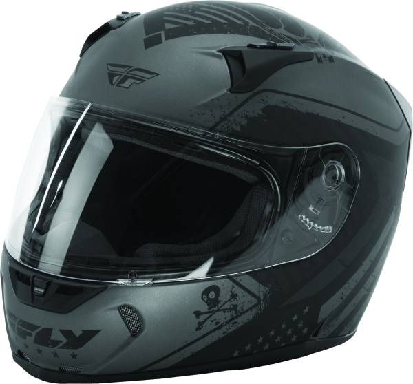 FLY RACING - REVOLT PATRIOT HELMET MATTE GREY/BLACK 2X - Image 1