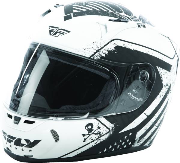 FLY RACING - REVOLT PATRIOT HELMET MATTE WHITE/BLACK 2X - Image 1