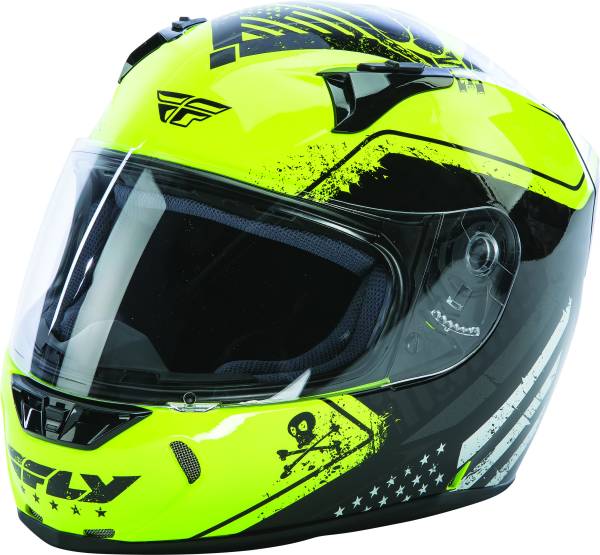 FLY RACING - REVOLT PATRIOT HELMET HI-VIS/BLACK 2X - Image 1