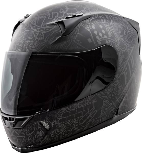 FLY RACING - REVOLT INK'N NEEDLE HELMET MATTE BLACK/GUNMETAL 2X - Image 1