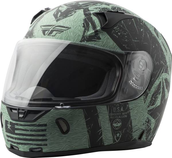 FLY RACING - REVOLT LIBERATOR HELMET MATTE BLACK/GREEN XS - Image 1