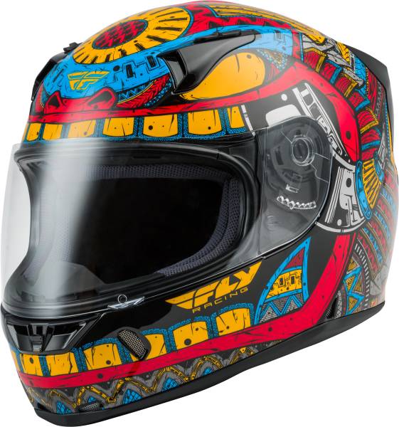 FLY RACING - REVOLT CODEX HELMET RED/BLUE/YELLOW 2X - Image 1