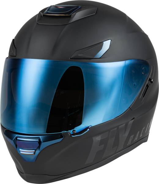 FLY RACING - SENTINEL RECON HELMET MATTE BLACK/BLUE CHROME XS - Image 1