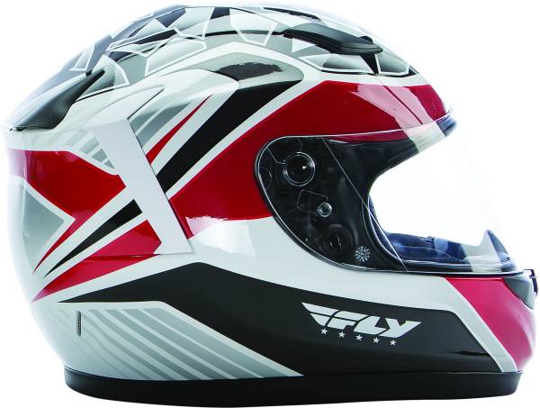 FLY RACING - CONQUEST MOSAIC HELMET WHITE/RED/BLACK 2X - Image 1