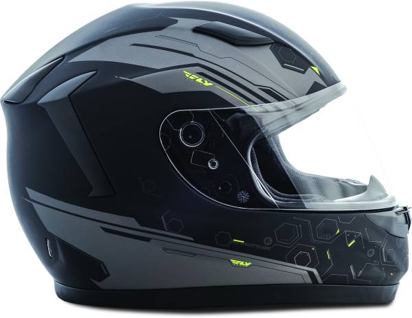 FLY RACING - CONQUEST HEX HELMET BLACK/GREY 2X - Image 1