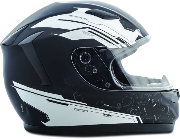 FLY RACING - CONQUEST HEX HELMET BLACK/WHITE 2X - Image 1