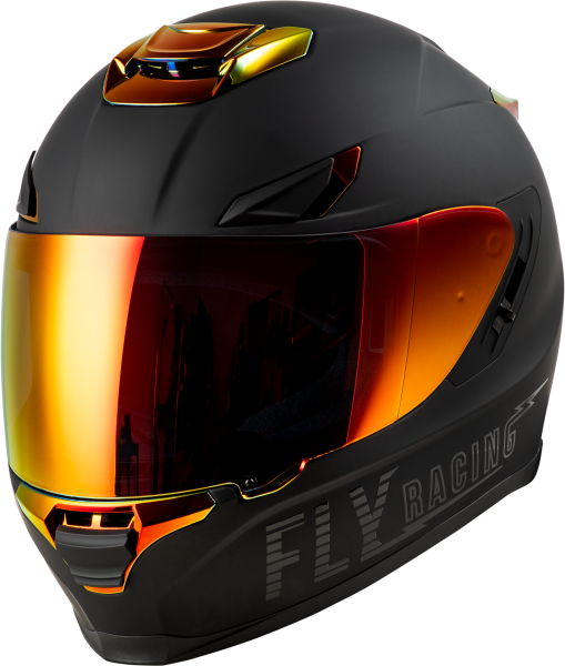 FLY RACING - SENTINEL RECON HELMET MATTE BLACK/FIRE CHROME 2X - Image 1