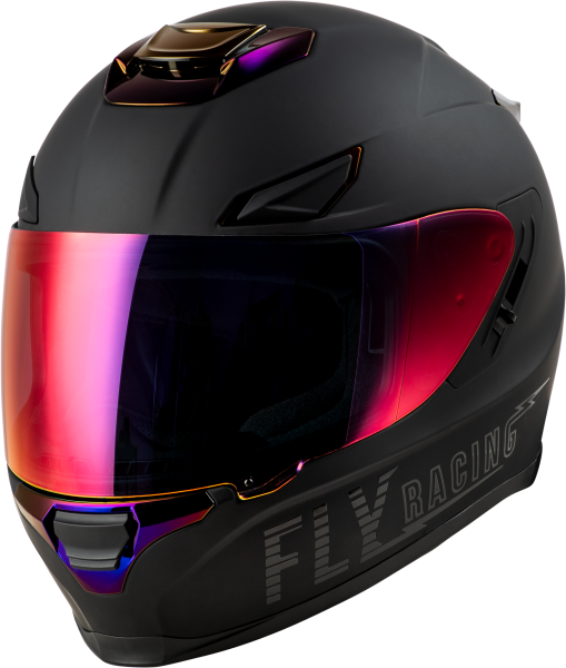 FLY RACING - SENTINEL RECON HELMET MATTE BLACK/PURPLE CHROME 2X - Image 1