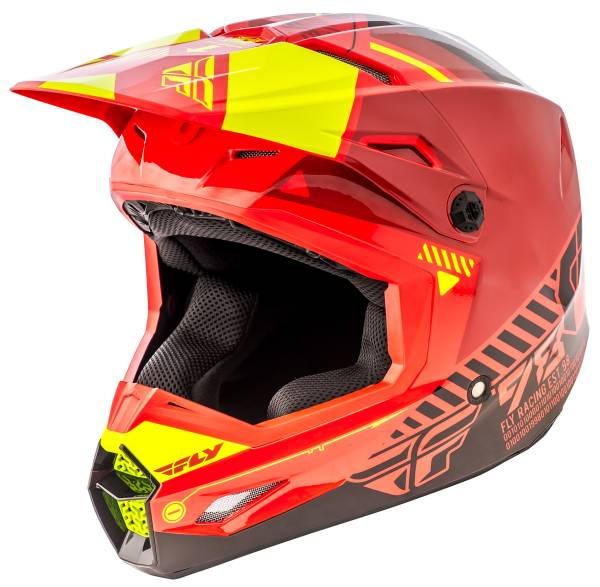 FLY RACING - ELITE HELMET RED/BLACK/HI-VIS 2X - Image 1