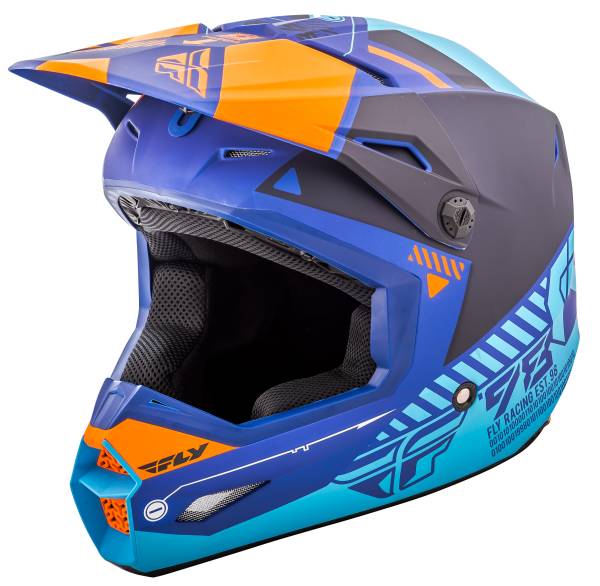 FLY RACING - ELITE HELMET MATTE BLUE/ORANGE 2X - Image 1