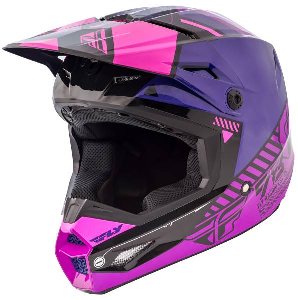 FLY RACING - ELITE HELMET PINK/PURPLE/BLACK XS - Image 1