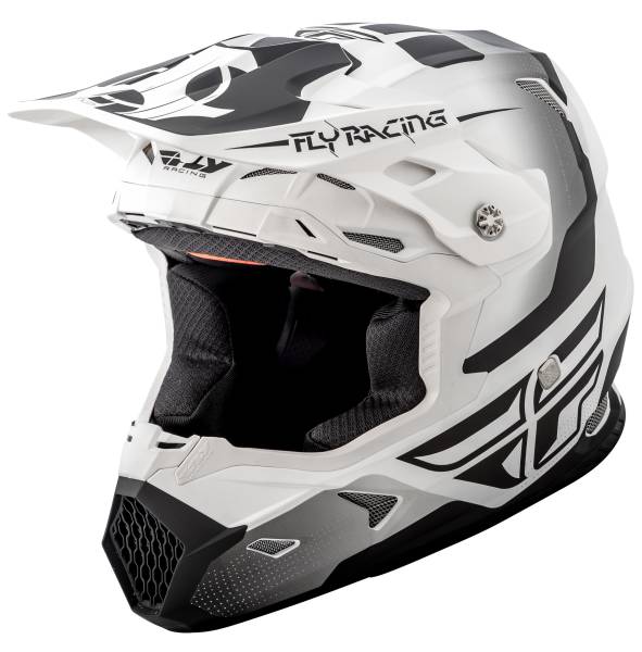 FLY RACING - TOXIN ORIGINAL HELMET MATTE WHITE/BLACK 2X - Image 1