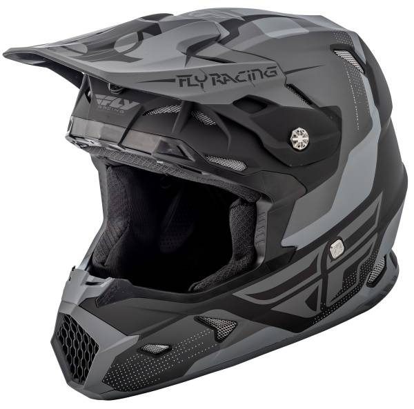 FLY RACING - TOXIN ORIGINAL HELMET MATTE BLACK/GREY 2X - Image 1