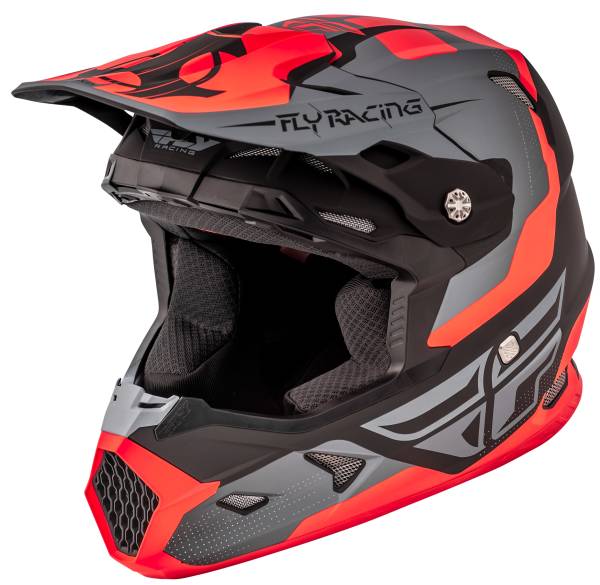 FLY RACING - TOXIN ORIGINAL HELMET MATTE ORANGE/BLACK/GREY XS - Image 1