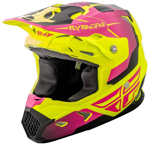 FLY RACING - TOXIN ORIGINAL HELMET MATTE HI-VS/PINK XS - Image 1