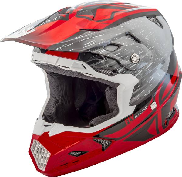 FLY RACING - TOXIN RESIN HELMET RED/BLACK SM - Image 1