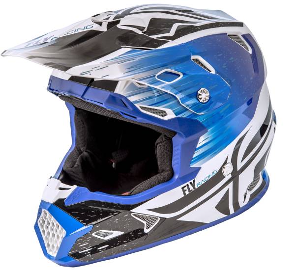 FLY RACING - TOXIN RESIN HELMET BLACK/BLUE MD - Image 1