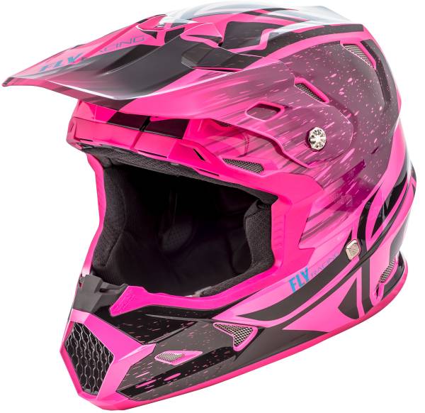 FLY RACING - TOXIN RESIN HELMET BLACK/NEON PINK XS - Image 1