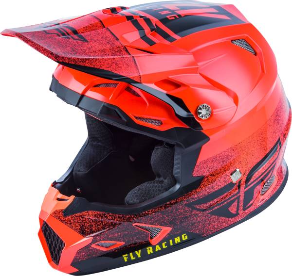 FLY RACING - TOXIN EMBARGO HELMET NEON RED/BLACK XS - Image 1