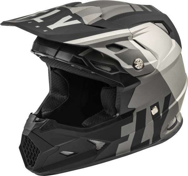 FLY RACING - TOXIN TRANSFER HELMET MATTE GREY/BLACK 2X - Image 1