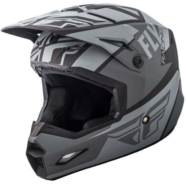 FLY RACING - ELITE GUILD HELMET MATTE GREY/CHARCOAL/BLACK 2X - Image 1