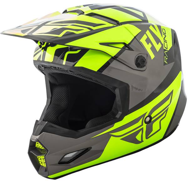 FLY RACING - ELITE GUILD HELMET HI-VIS/GREY/BLACK XS - Image 1