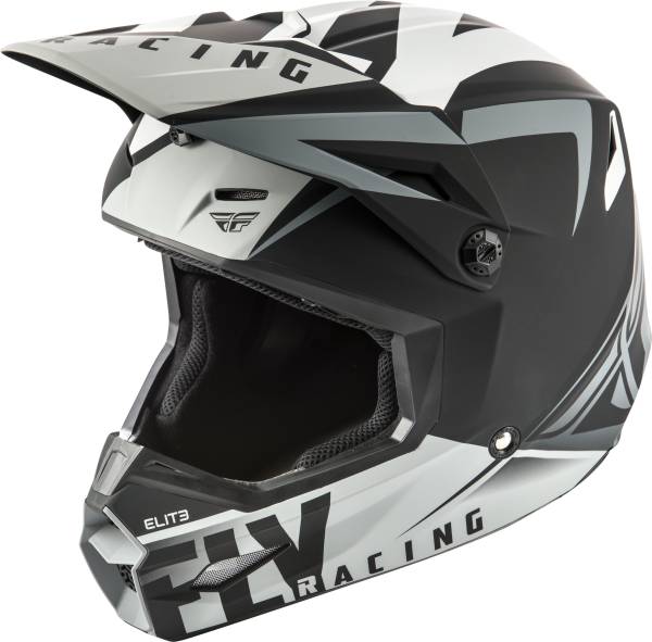 FLY RACING - ELITE VIGILANT HELMET MATTE BLACK/GREY 2X - Image 1