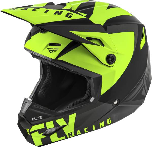 FLY RACING - ELITE VIGILANT HELMET MATTE BLACK/HI-VIS 2X - Image 1