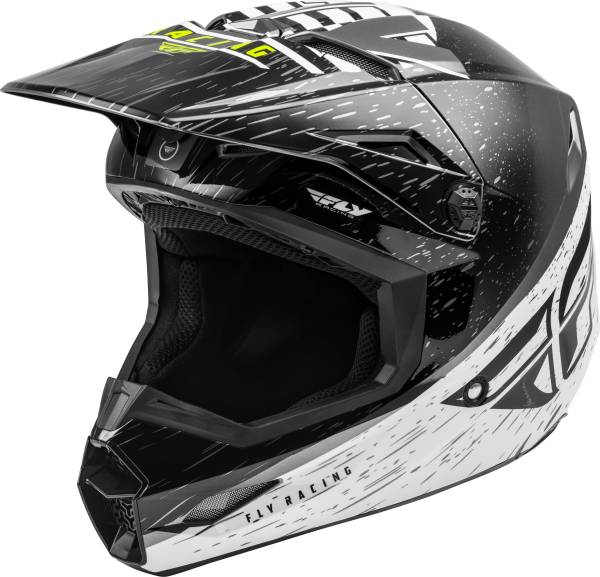 FLY RACING - KINETIC K120 HELMET BLACK/WHITE/HI-VIS 2X - Image 1