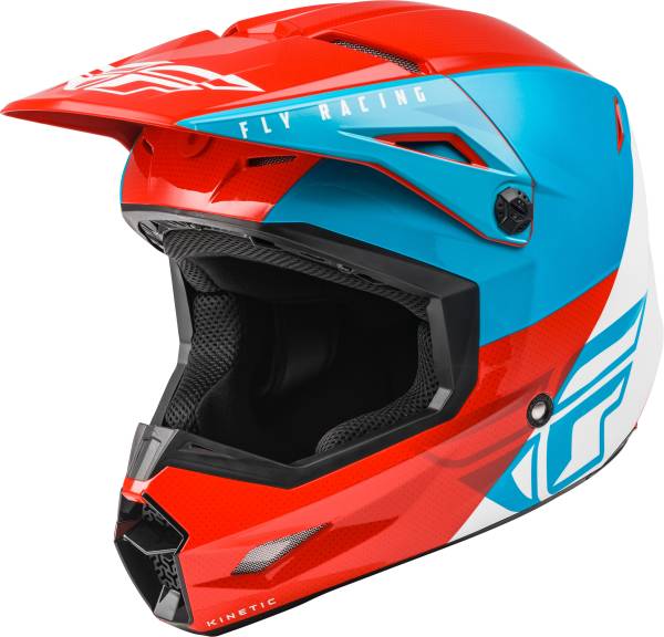 FLY RACING - KINETIC STRAIGHT EDGE HELMET RED/WHITE/BLUE XS - Image 1