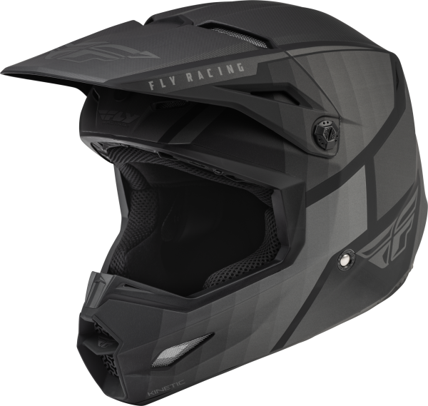 FLY RACING - KINETIC DRIFT HELMET MATTE BLACK/CHARCOAL 2X - Image 1